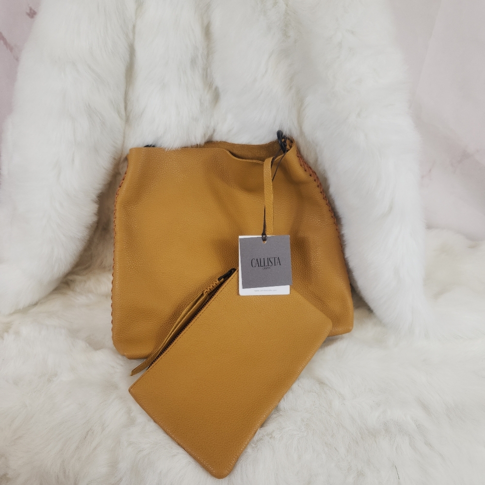 Slim Crossbody Bag w/ Matching Zippered Pouch / Clutch